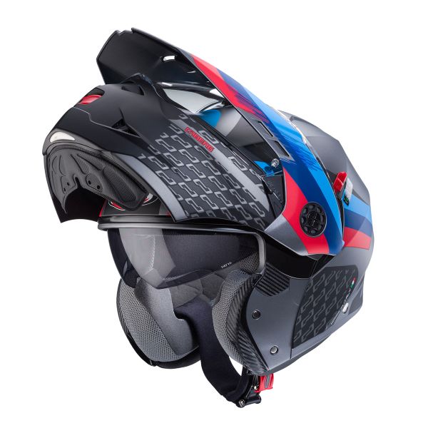 Caberg ADV Helmet Tourmax X Sarabe Matt Gun Metal/Blue/Red