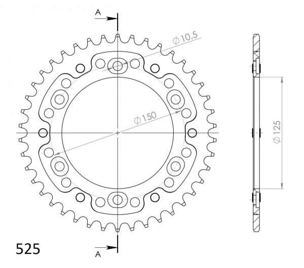 Supersprox Stealth Rear Sprocket 42T Orange KTM 950-1290 '03