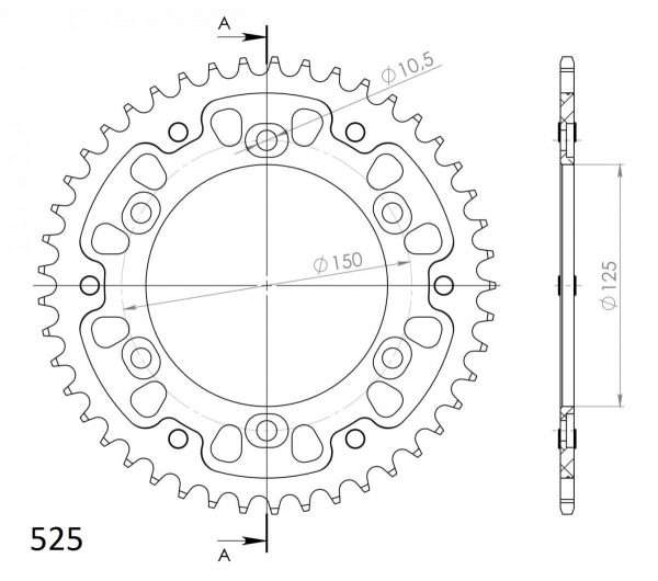 Supersprox Stealth Rear Sprocket 45T Orange KTM 950-1290 '03