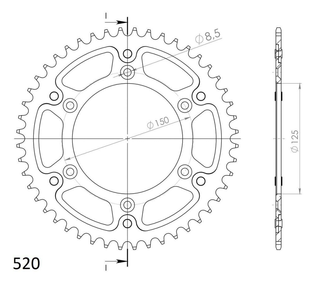 Supersprox Stealth Rear Sprocket 49T Orange KTM|HSQ  125-701cc