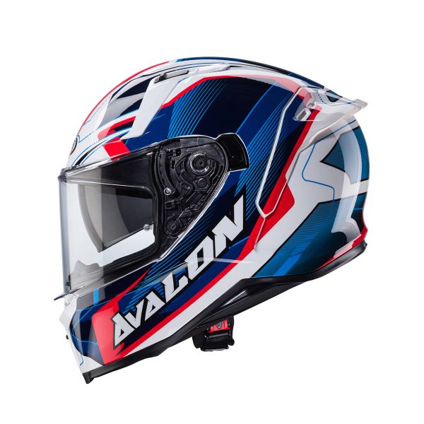 Caberg Avalon X Optic Full Face Helmet White/Blue/Red