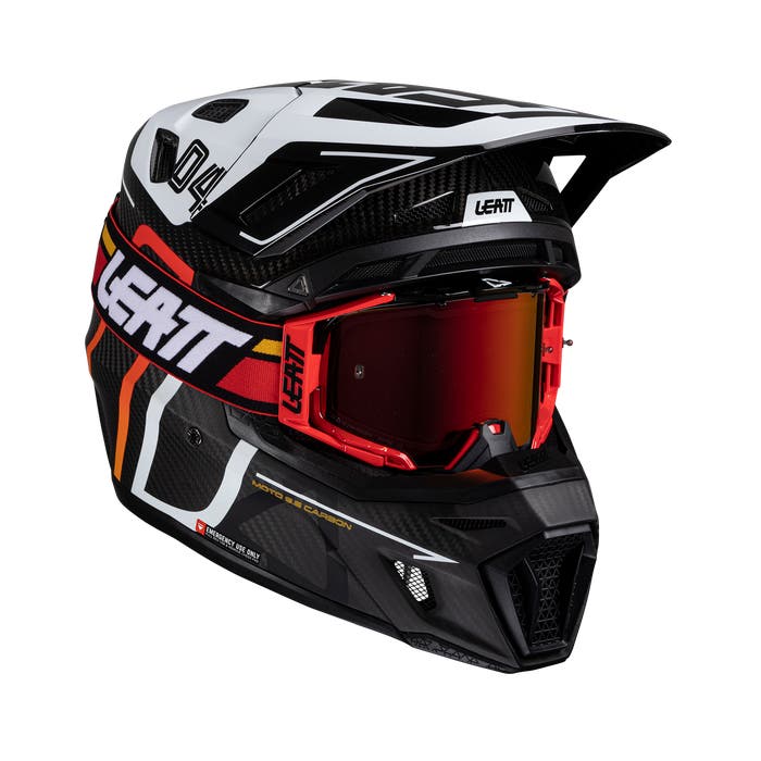 Leatt Moto 9.5 Carbon MX Helmet Kit White