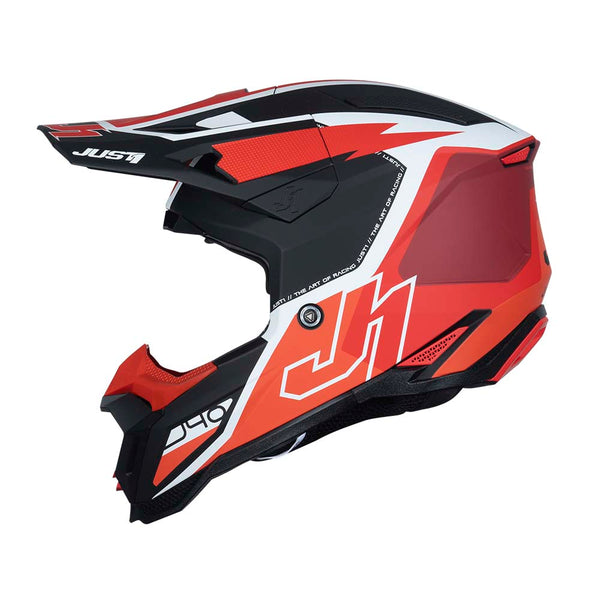 Just1 MX Helmet J40 Flash Matt Red/White/Black