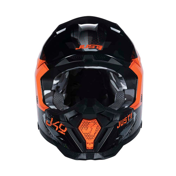 Just1 MX Helmet J40 Shooter Camo Gloss Orange/Black