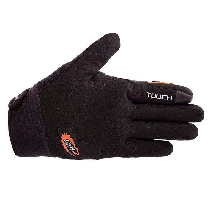 Lizzard Knuckle Long Finger Gloves Black/Orange