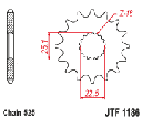 JT Sprocket Front JTF1186 16T