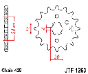 JT Sprocket Front JTF1263 14T 