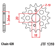 JT Sprocket Front JTF1310 15T