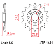 JT Sprocket Front JTF1441 14T 