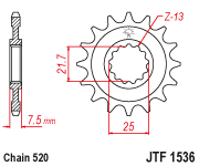 JT Sprocket Front JTF1536 16T