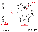 JT Sprocket Front JTF1537 16T