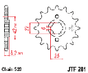 JT Sprocket Front JTF281 15T