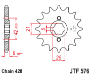 JT Sprocket Front JTF576 19T