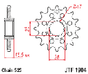 JT Sprocket Front JTF1904 17T