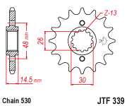 JT Sprocket Front JTF425 16T