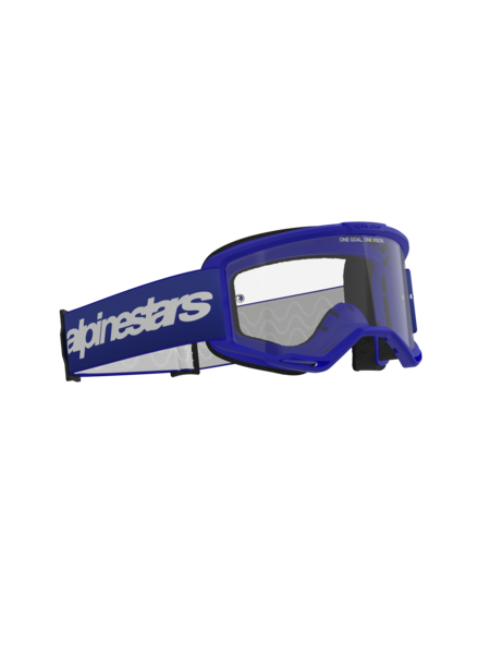 Alpinestars Vision 3 Wordmark MX Goggles Blue Clear