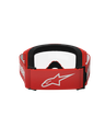 Alpinestars Vision 3 Wordmark MX Goggles Red Clear