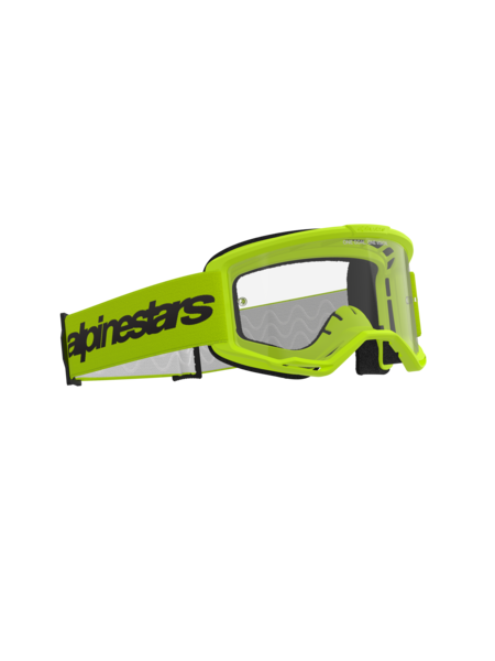 Alpinestars Vision 3 Wordmark MX Goggles Yellow Clear