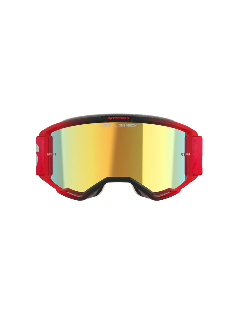 Alpinestars Vision 5 Blaze MX Goggles Red Mirror Gold