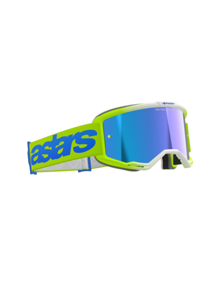 Alpinestars Vision 5 Blaze MX Goggles Yellow/Blue Mirror Blue