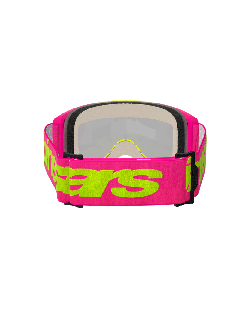 Alpinestars Vision 5 Wordmark MX Goggles Pink/Yellow Mirror Red