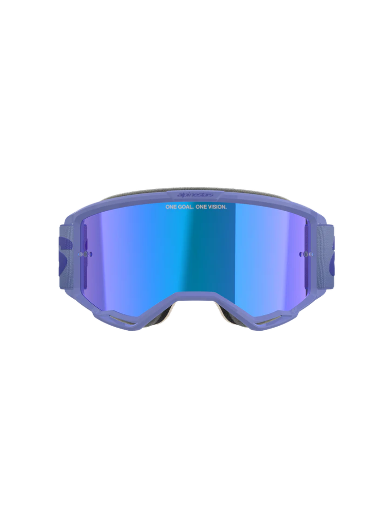 Alpinestars Vision 5 Wordmark MX Goggles Purple Mirror Blue