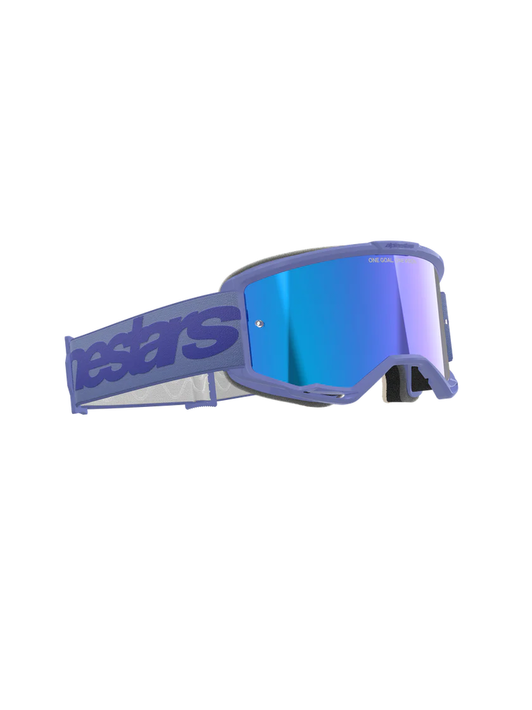 Alpinestars Vision 5 Wordmark MX Goggles Purple Mirror Blue