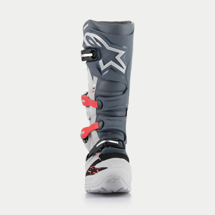 Alpinestars Tech 7 Enduro Boots Light Grey/Dark Grey/Red