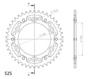 Supersprox Stealth Rear Sprocket 42T Black KTM 950-1290 '03