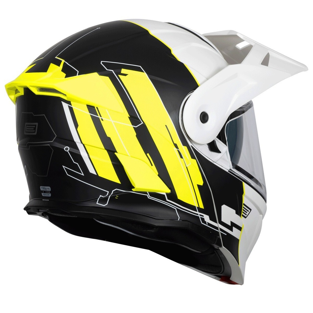 Origine Adventure Helmet Cyborg Matt Fluo Yellow/White/Black