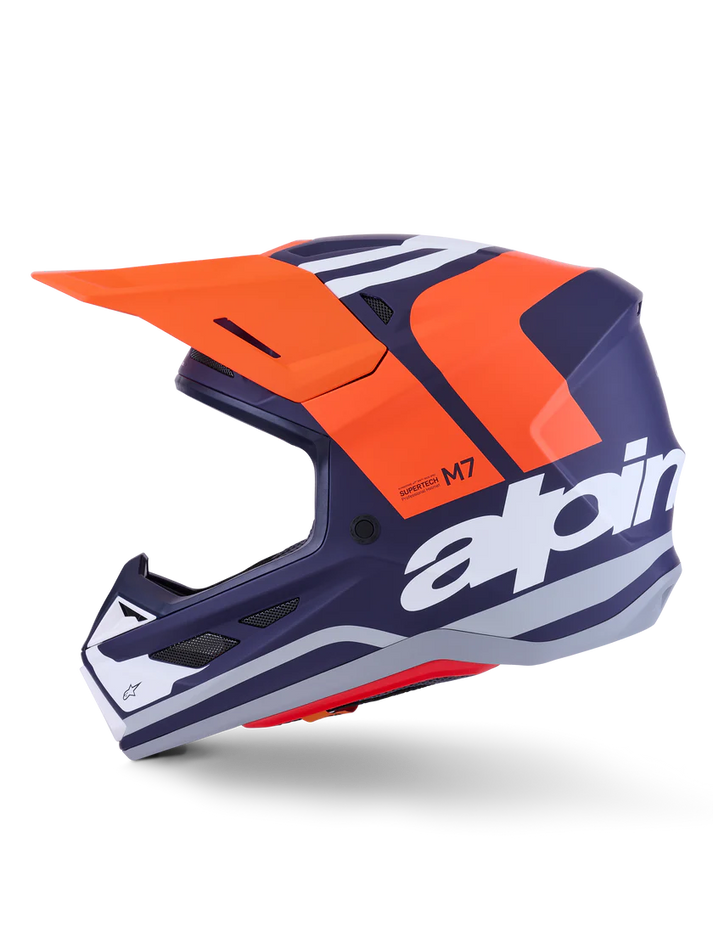 Alpinestars Supertech M7 Core Helmet Orange/Blue Matte ECE06