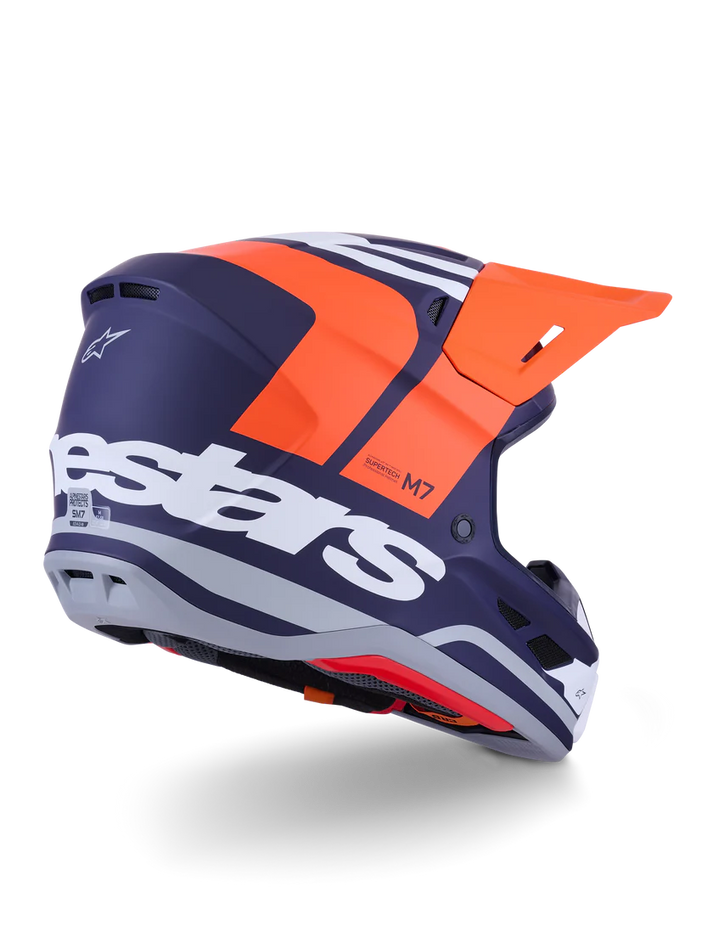 Alpinestars Supertech M7 Core Helmet Orange/Blue Matte ECE06