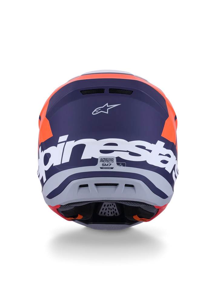 Alpinestars Supertech M7 Core Helmet Orange/Blue Matte ECE06