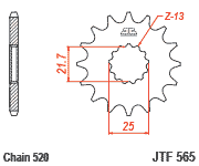 JT Sprocket Front JTF565 15T RB