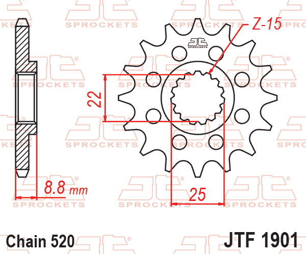 JT Sprocket Front JTF1901 14T