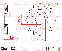 JT Sprocket Front JTF1447 14T