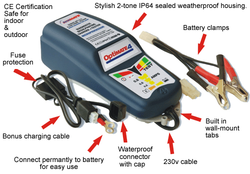 Optimate 4 Battery Charger 12V