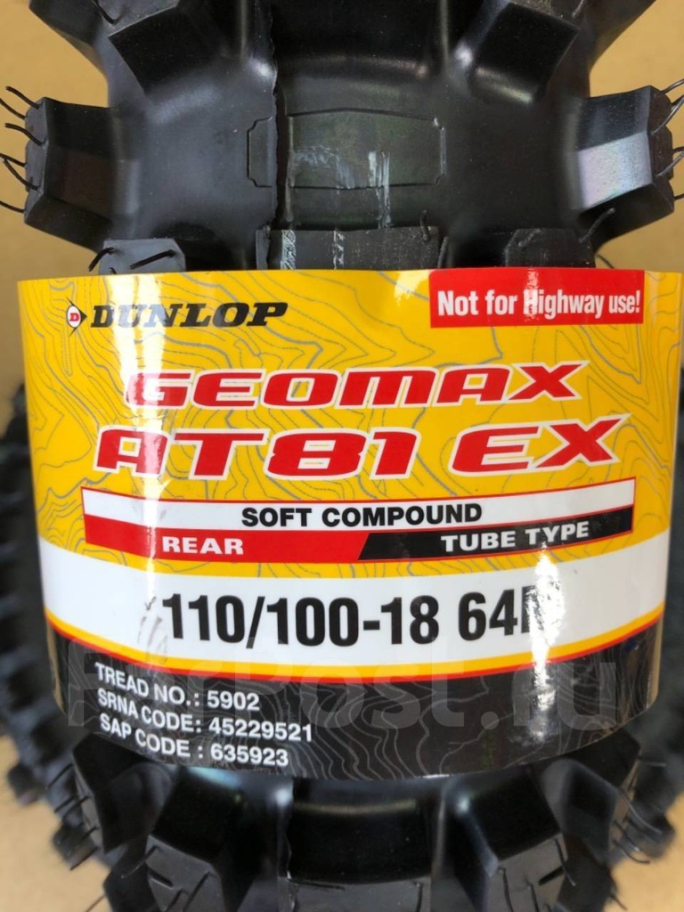 Dunlop Geomax AT81 EX Offroad Tyre Rear 110/100-18