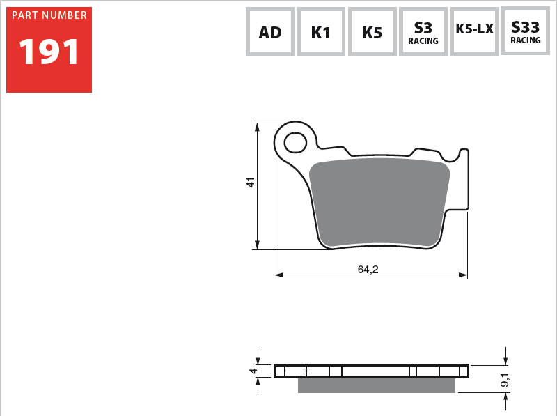 Goldfren 191-K5 Brake Pads FA368