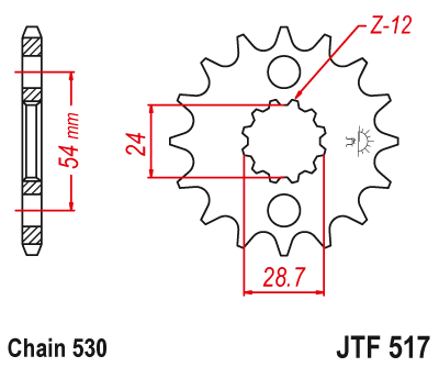 JT Sprocket Front JTF517 17T