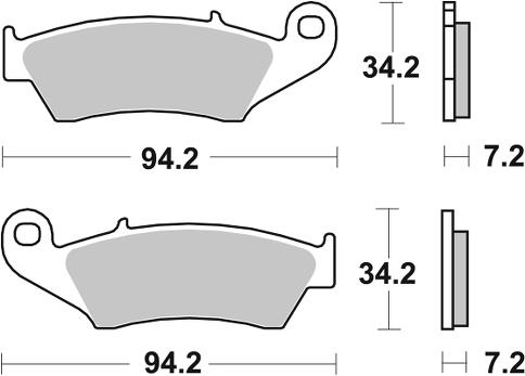 SBS Brake Pads Street STD Ceramic FA185/694HF