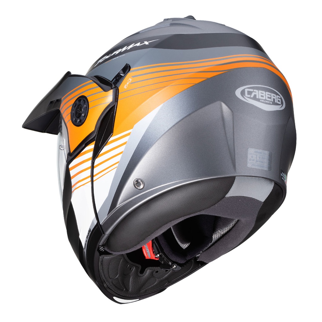 Caberg Tourmax Titan Adventure Helmet I7 Matt Gun Metal/Orange/White