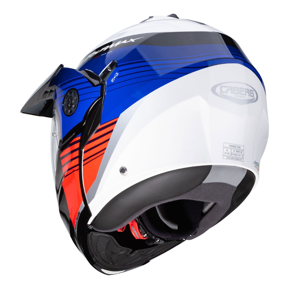 Caberg Tourmax Titan Adventure Helmet I8 White/Blue/Red