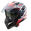 Caberg Jackal Sniper Full Face Helmet H2 Black/White/Red Fluo