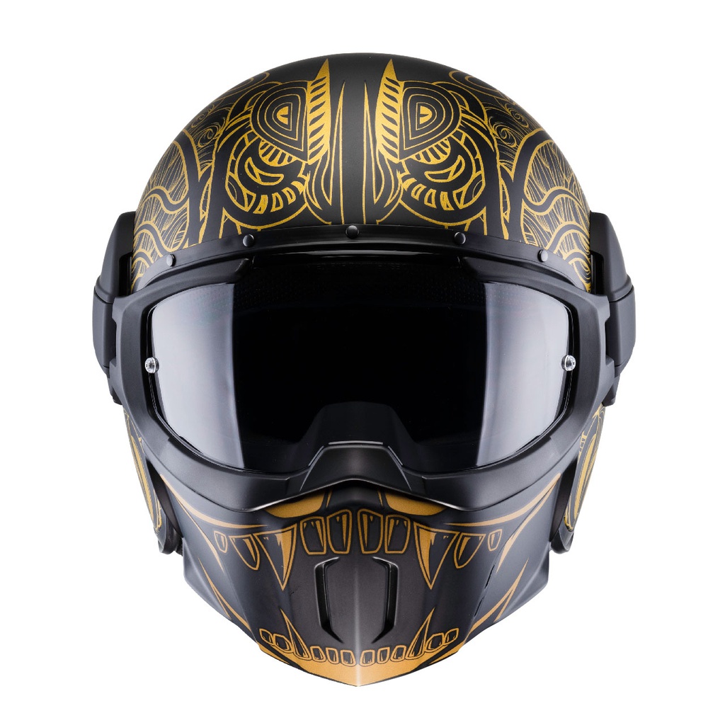 Caberg Ghost Maori Jet Helmet 97 Matt Black/Gold