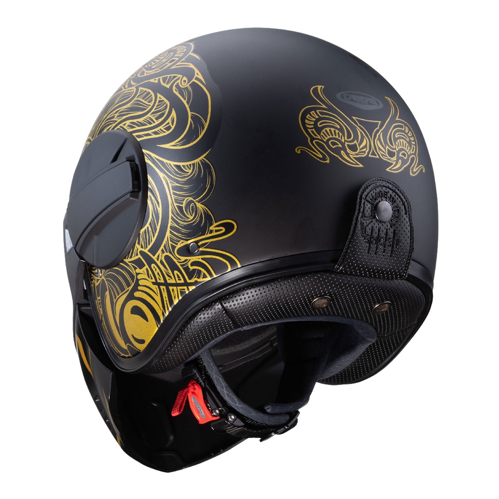 Caberg Ghost Maori Jet Helmet 97 Matt Black/Gold
