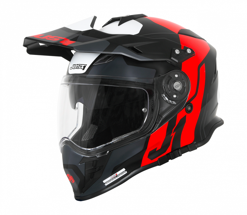 Just1 J34 Pro Tour Adventure Helmet Fluo Red/Black