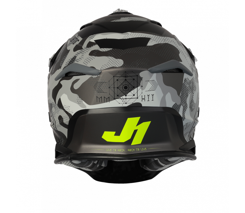 Just1 J39 Kinetic MX Helmet Camo Fluo Yellow/Red/Black