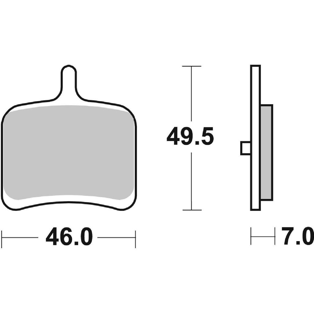 SBS Brake Pad FA460 American / V-Twin Sinter Rear