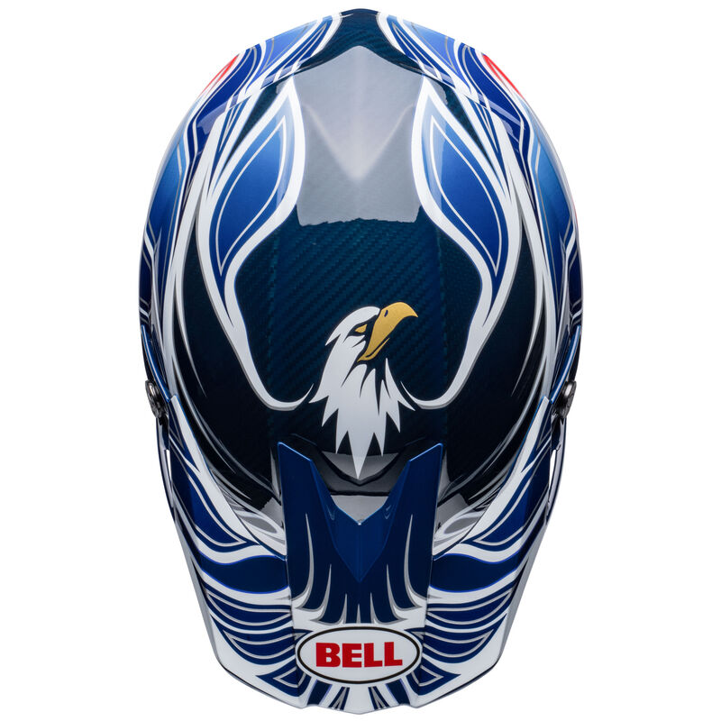 Bell Moto-10 Spherical Tomac Replica 23 MX Helmet Blue/White